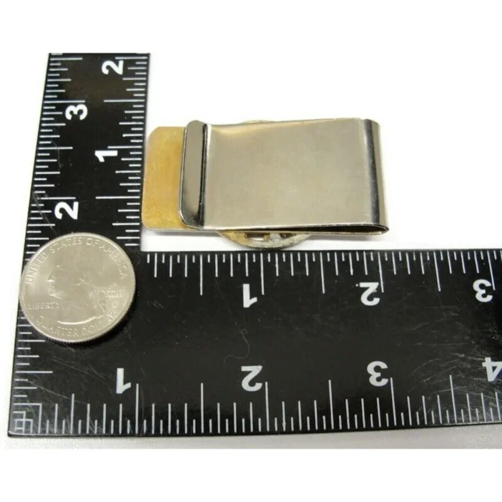 Vintage 1902 Indian Head Penny Silver and Gold Tone Money Clip Men